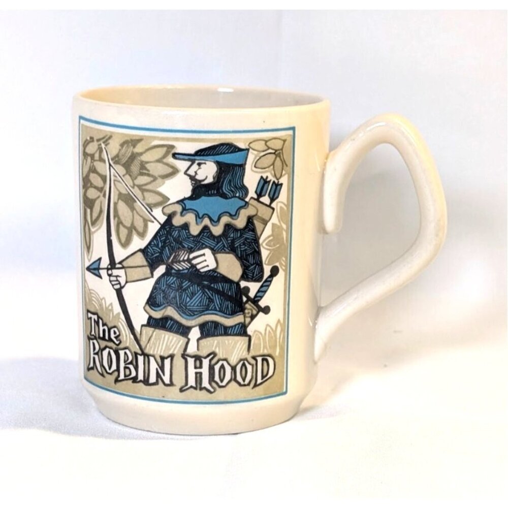 3 for $30 Rare Vintage Robin Hood Coffee Mug Cup Sherwood Forest ye old inn